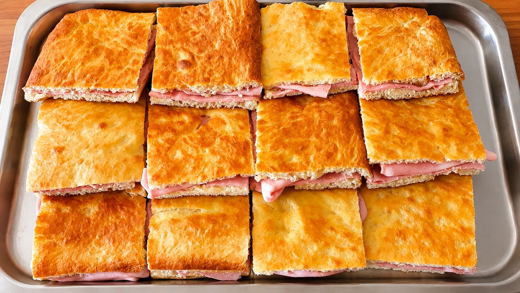Focacce farcite preparate dalla cucina interna