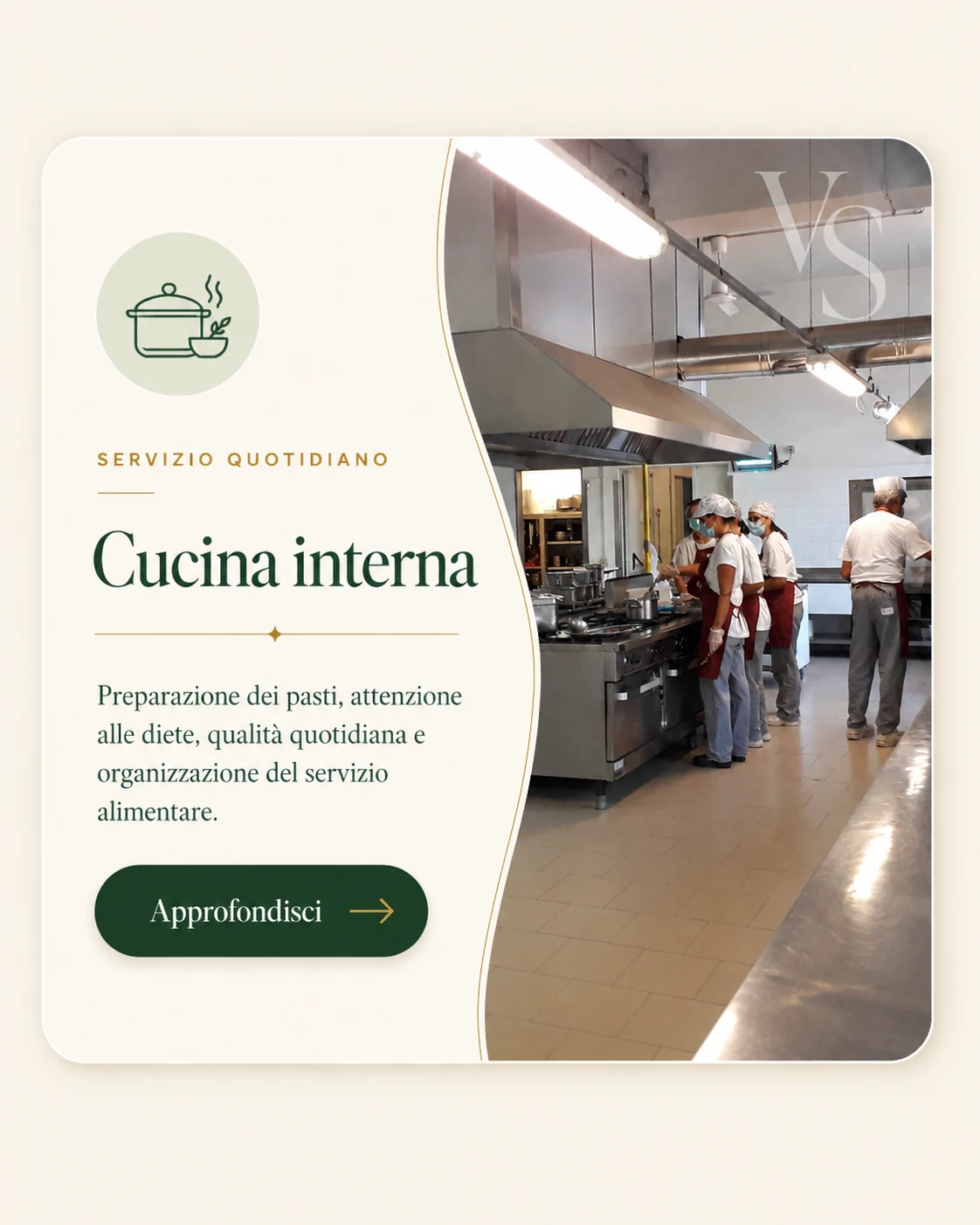 Cucina interna Villa Serena